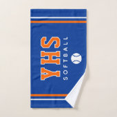 Softbalicoon, op maat gemaakte schoolinitialen, te handdoek (Handdoek)