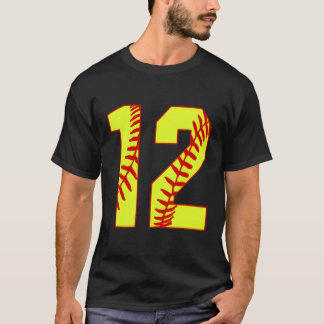 Softball 12 Snelle Pitch Liefde Softball Moeder Fa T-shirt
