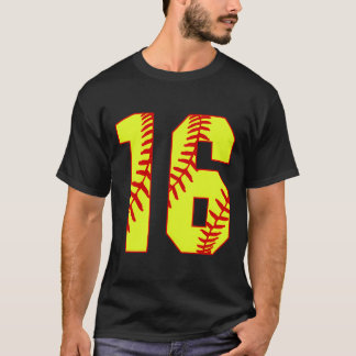 Softball 16 Snelle Pitch Liefde Softball Moeder Fa T-shirt