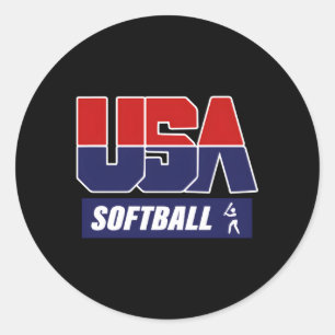 Softball 2021 Verenigde Staten Ronde Sticker
