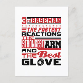 Softball 3rd Baseman Third Base Player Briefkaart