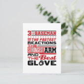 Softball 3rd Baseman Third Base Player Briefkaart (Staand voorkant)