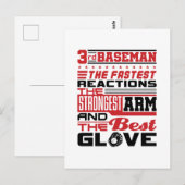 Softball 3rd Baseman Third Base Player Briefkaart (Voorkant / Achterkant)