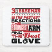 Softball 3rd Baseman Third Base Player Muismat (Voorkant)