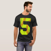 Softball 5 Jersey nummer T-shirt (Voorkant volledig)