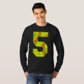 Softball 5 Jersey nummer T-shirt (Voorkant volledig)