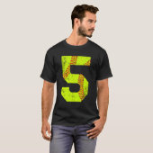 Softball 5 Jersey nummer T-shirt (Voorkant volledig)