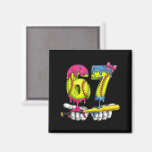 Softball 67 Ice Cream Drip Six Seven Boys Funny Me Magneet (Voorkant / Achterkant)