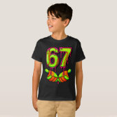 Softball 67 Six Seven Funny Gen Alpha Meme Drip Te T-shirt (Voorkant volledig)