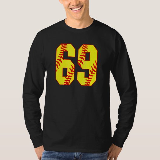 Softball 69 Fast Pitch Love Softball Mam Favorite T-shirt (Voorkant)