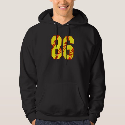 Softball 86 Fast Pitch Love Softball Mam Favorite Hoodie (Voorkant)