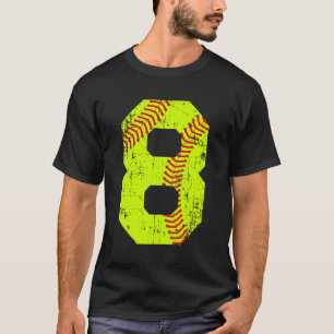 Softball 8 Jersey nummer T-shirt