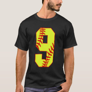 Softball 9 Snelle Pitch Liefde Softbal Moeder Favo T-shirt
