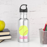Softball Aangepaste Kinderen Waterfles<br><div class="desc">Speciaal ontwerp voor uw kleine atleten en sportfans.</div>
