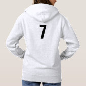 Softball - Aangepaste teamnaam en afspeelnummers Hoodie (Achterkant)