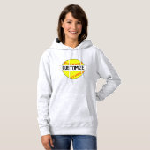 Softball - Aangepaste teamnaam en afspeelnummers Hoodie (Voorkant volledig)