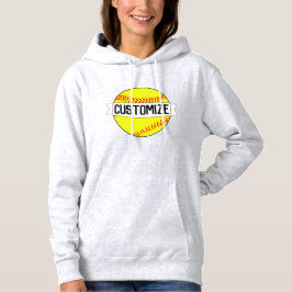 Softball - Aangepaste teamnaam en afspeelnummers Hoodie