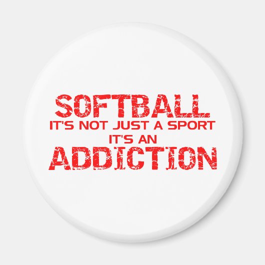 Softball Addiction Magneet (Voorkant)