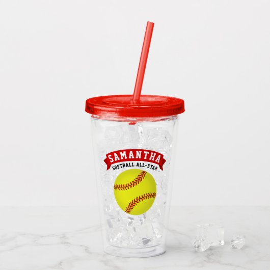 Softball All-Star Acryl Drinkbeker (Achterkant ijs)