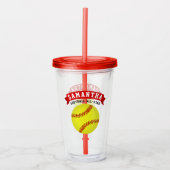 Softball All-Star Acryl Drinkbeker (Voorkant)