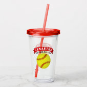 Softball All-Star Acryl Drinkbeker (Achterkant)