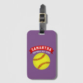 Softball All-Star Bagagelabel (Voorkant (verticaal))