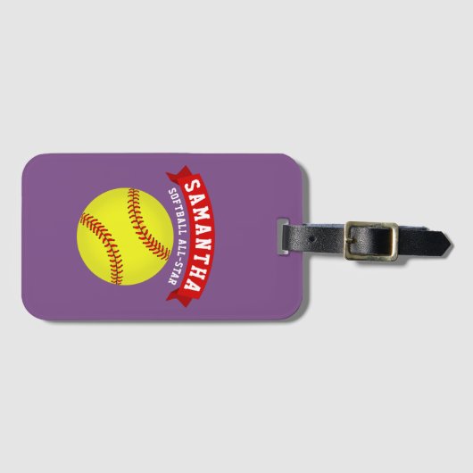 Softball All-Star Bagagelabel (Voorkant (horizontaal))