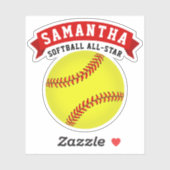 Softball All-Star Naam Sticker (Vel)