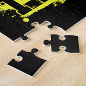 Softball American Flag Softball Player Legpuzzel (Zijkant)