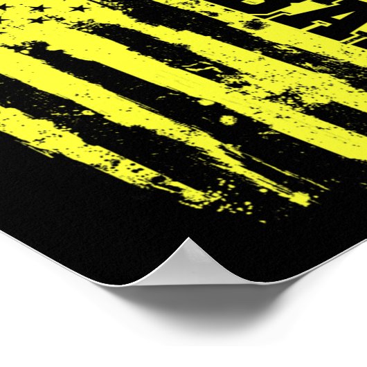 Softball American Flag Softball Player Poster (Hoek)