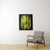 Softball American Flag Softball Player Wandkleed (In situ)