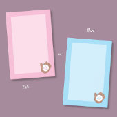 Softball and Mitt Pink Kid Post-It Notes