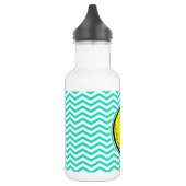 Softball; Aqua Green Chevron Waterfles (Links)