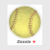 Softball Art Sticker (Vel)