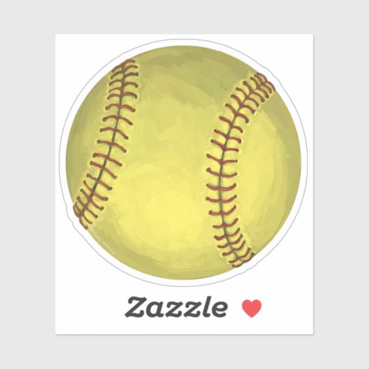 Softball Art Sticker (Vel)