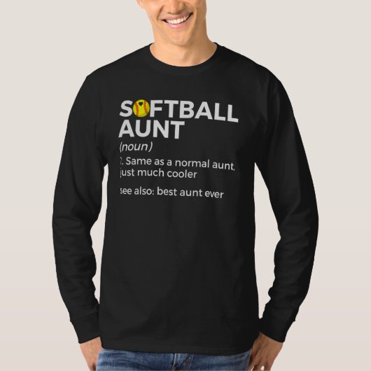 Softball Aunt Definition Best Aunt Ever T-shirt (Voorkant)