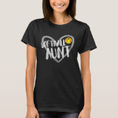Softball Aunt Heart T-shirt (Voorkant)