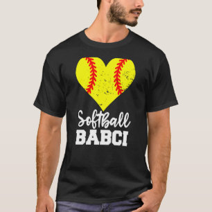 Softball Babci Softball Heart Grandma Babci T-shirt