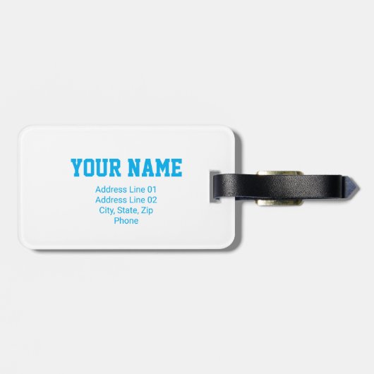  Softball Bag Tag Bagagelabel (Achterkant horizontaal)