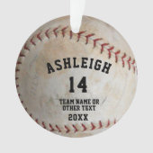 Softball Ball-foto Aangepast Ornament (voorkant)