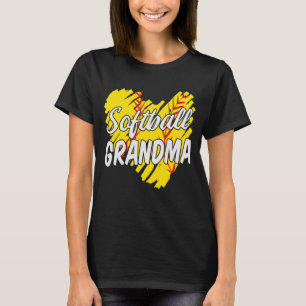 Softball Ball Heart Grandma Moederdag Cute T-shirt
