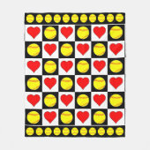 Softball-ballen en Gezichtsgerichte Softball Playe Fleece Deken (Voorkant)