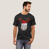 Softball Balls Kerst Grappig Santa Hoed Rendier T-shirt (Voorkant volledig)