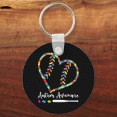 Softball Baseball Autisme Bewustzijn Premium Sleutelhanger (Voorkant)