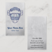 Softball Baseball Catcher's Mask Visitekaartjes (Voorkant / Achterkant)