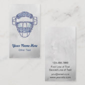 Softball Baseball Catcher's Mask Visitekaartjes (Voorkant / Achterkant)