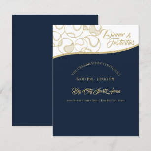 Softball Baseball Gold Celebration Kaart