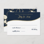 Softball Baseball Gold-reactiekaart RSVP Kaartje (Voorkant / Achterkant)