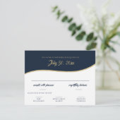 Softball Baseball Gold-reactiekaart RSVP Kaartje (Staand voorkant)