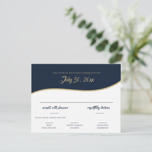 Softball Baseball Gold-reactiekaart RSVP Kaartje (Staand voorkant)